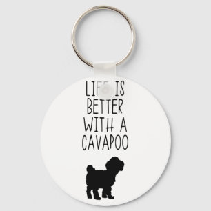 Das Leben ist besser mit einem Cavapoo Schlüsselanhänger
