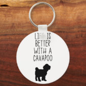 Das Leben ist besser mit einem Cavapoo Schlüsselanhänger (Vorderseite)