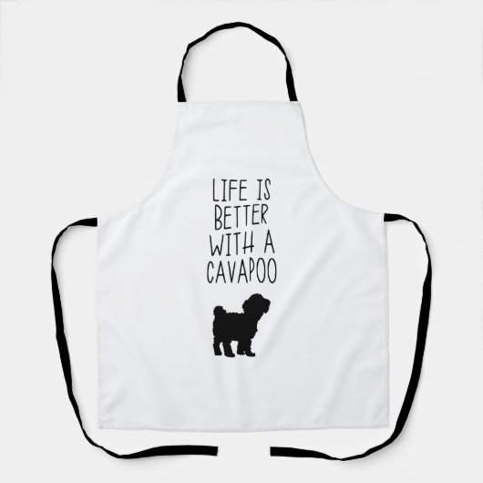 Das Leben ist besser mit einem Cavapoo Schürze (Vorderseite)
