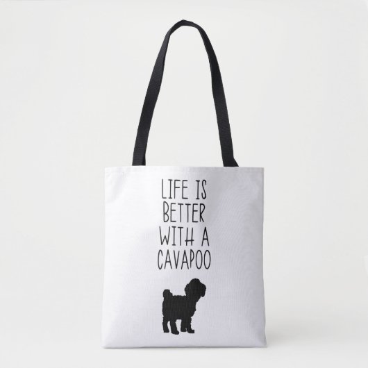 Das Leben ist besser mit einem Cavapoo Tasche (Vorderseite)