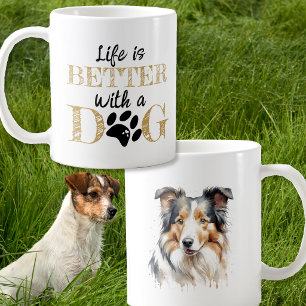 Das Leben ist besser mit einem Collie-Geschenk Kaffeetasse