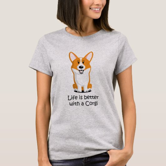 Das Leben ist besser mit einem Corgi T-Shirt (Vorderseite)