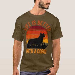 Das Leben ist besser mit einem Corgi Vintage Distr T-Shirt
