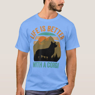 Das Leben ist besser mit einem Corgi-Vintagen Gebi T-Shirt