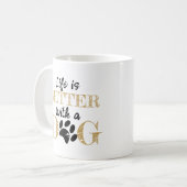 Das Leben ist besser mit einem Deerhound-Geschenk Kaffeetasse (Vorderseite Links)