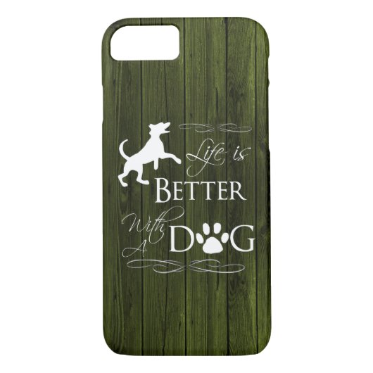 Das Leben ist besser mit einem Dog iPhone Case - G (Rückseite)