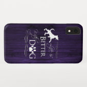Das Leben ist besser mit einem Dog iPhone Case - L (Rückseite (Horizontal))
