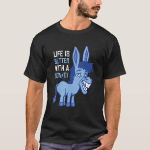 Das Leben ist besser mit einem Esel Esel Mini-Pfer T-Shirt