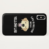 Das Leben ist besser mit einem Gelbe Labrador Case-Mate iPhone Hülle (Rückseite (Horizontal))