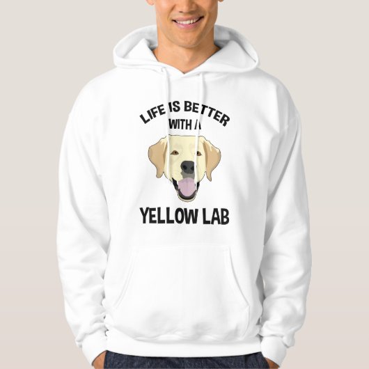 Das Leben ist besser mit einem Gelbe Labrador Hoodie (Vorderseite)