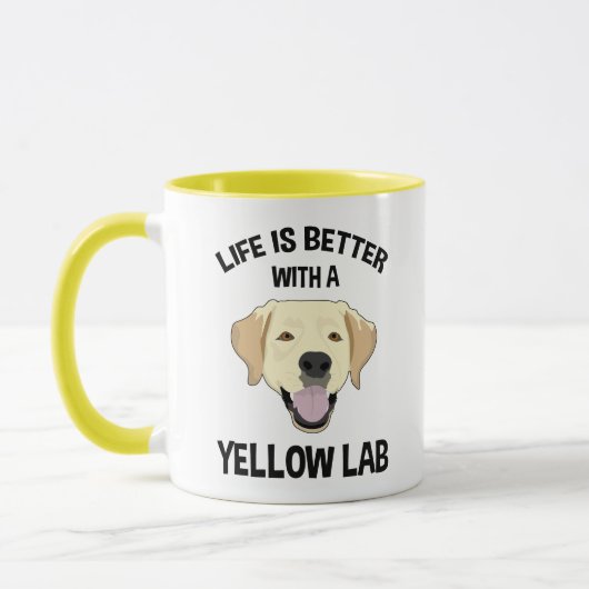 Das Leben ist besser mit einem Gelbe Labrador Tasse (Links)
