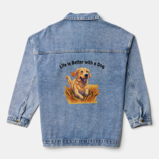 Das Leben ist besser mit einem Golden Retriever fü Jeansjacke