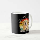 Das Leben ist besser mit einem Golden Retriever, H Kaffeetasse (VorderseiteRechts)
