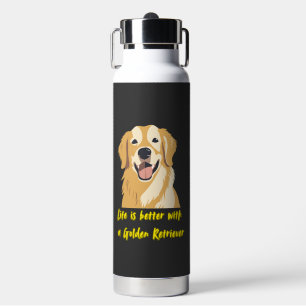 Das Leben ist besser mit einem Golden Retriever � Trinkflasche