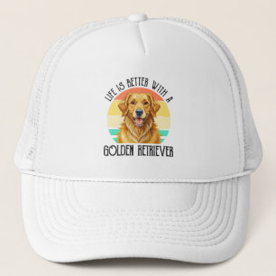 Das Leben ist besser mit einem Golden Retriever Truckerkappe