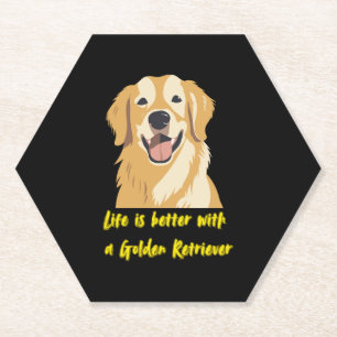 Das Leben ist besser mit einem Golden Retriever � Untersetzer