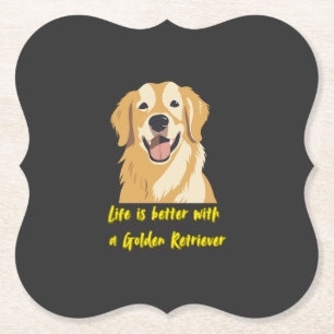 Das Leben ist besser mit einem Golden Retriever � Untersetzer