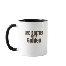 Das Leben ist besser mit einem goldenen Kaffeebech