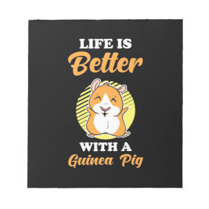 Das Leben ist besser mit einem Guinea-Schwein Notizblock