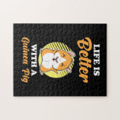 Das Leben ist besser mit einem Guinea-Schwein Puzzle (Horizontal)