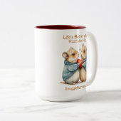 Das Leben ist besser mit einem Hamsterhug | Snuggl Zweifarbige Tasse (VorderseiteRechts)