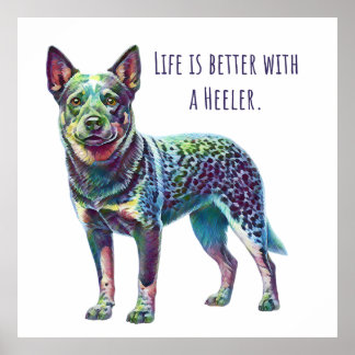 Das Leben ist besser mit einem Heeler Poster