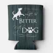 Das Leben ist besser mit einem Hund Cooler - Aquam Dosenkühler (Rückseite)