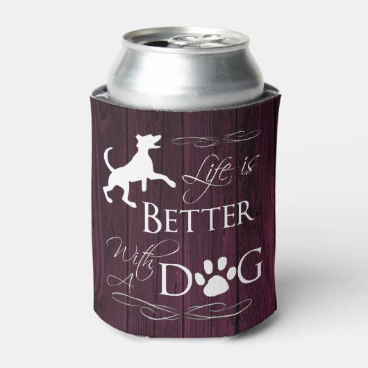 Das Leben ist besser mit einem Hund Cooler - Magen Dosenkühler (Kanne Vorderseite)