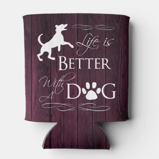 Das Leben ist besser mit einem Hund Cooler - Magen Dosenkühler (Rückseite)