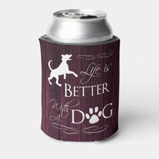 Das Leben ist besser mit einem Hund Cooler - Magen Dosenkühler (Kanne Rückseite)