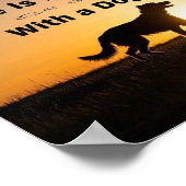 Das Leben ist besser mit einem Hund, einem kleinen Poster (Ecke)