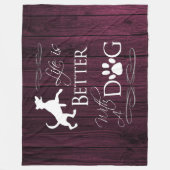 Das Leben ist besser mit einem Hund Fleece Blanket (Vorderseite)