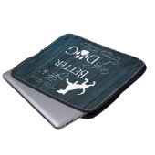 Das Leben ist besser mit einem Hund-Laptop-Sieb - Laptopschutzhülle (Vorne Knopf)