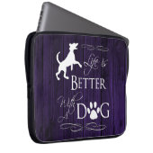 Das Leben ist besser mit einem Hund-Laptop-Sieb - Laptopschutzhülle (Vorne Rechts)