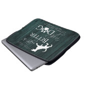 Das Leben ist besser mit einem Hund-Laptop-Sieb -  Laptopschutzhülle (Vorne Knopf)