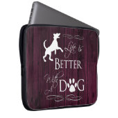 Das Leben ist besser mit einem Hund-Laptop-Sieb - Laptopschutzhülle (Vorne Rechts)