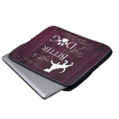 Das Leben ist besser mit einem Hund-Laptop-Sieb - Laptopschutzhülle (Vorne Knopf)