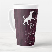 Das Leben ist besser mit einem Hund Latte Tasse - (Linke Ecke)