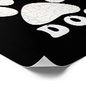 Das Leben ist besser mit einem Hund Silber Texturi Poster (Ecke)