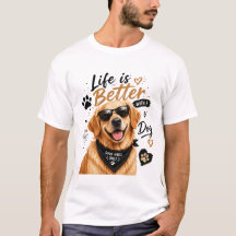 Das Leben ist besser mit einem Hund - süßer Golden