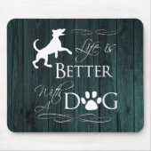 Das Leben ist besser mit einem Hunde-Maus-Pad - Aq Mousepad (Vorne)