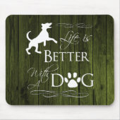Das Leben ist besser mit einem Hunde-Maus-Pad - Gr Mousepad (Vorne)
