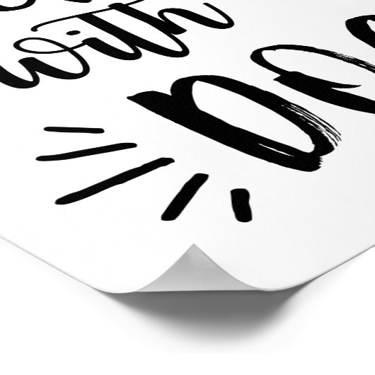 Das Leben ist besser mit einem Hundepuster Poster (Ecke)