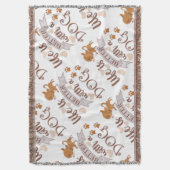 Das Leben ist besser mit einem Hundeschokolade wit Decke (Vorderseite Vertikal)