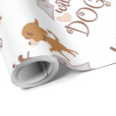 Das Leben ist besser mit einem Hundeschokolade wit Geschenkpapier (Rolleneckpunkt)