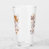 Das Leben ist besser mit einem Hundeschokolade wit Glas (Links)