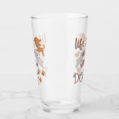 Das Leben ist besser mit einem Hundeschokolade wit Glas (Rechts)