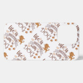 Das Leben ist besser mit einem Hundeschokolade wit iPhone Hülle (Rückseite (Horizontal))