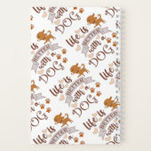 Das Leben ist besser mit einem Hundeschokolade wit Notizblock (Rückseite)