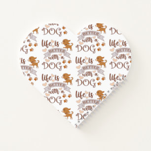 Das Leben ist besser mit einem Hundeschokolade wit Notizblock